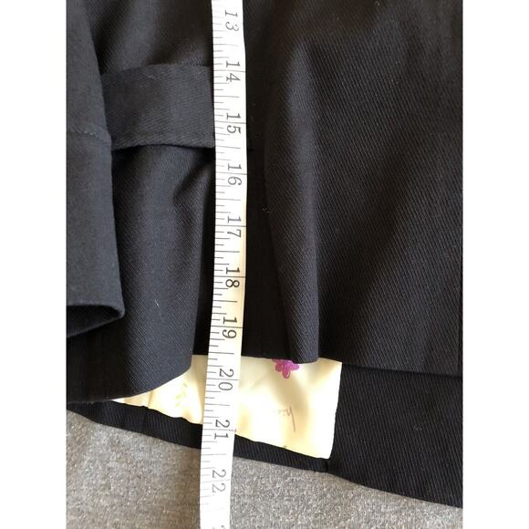 Nicole Miller Womens Black Solid Button Down Blazer Size 10 - Picture 10 of 10